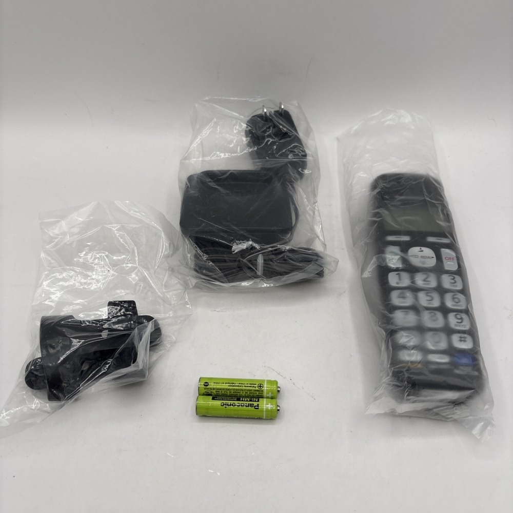 Panasonic KX-TGE234B Cordless ONLY ONE Extra Phone Handset W/Base Open Box